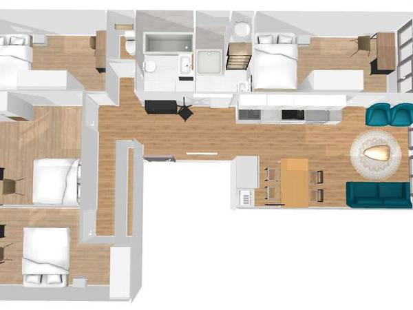 Colocation / Appartement 5 pièces de 87 m², Orvault, Avenue de la Cholière / Photo 3