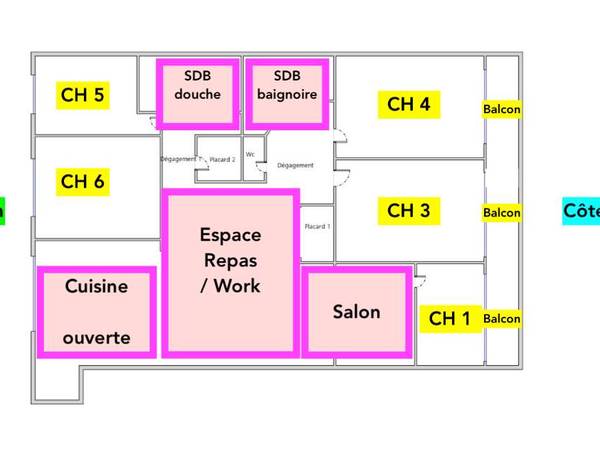Coliving / Appartement 6 pièces de 103 m², Paris, Quai de la Seine / Photo 17