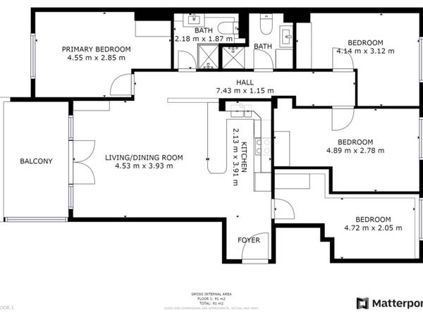Colocation / Appartement 5 pièces de 87 m², Saint-Denis, Rue de Strasbourg / Photo 3