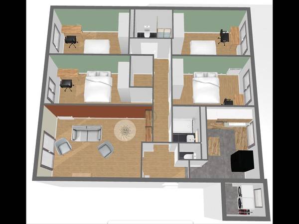 Colocation / Appartement 6 pièces de 93 m², Tours, Boulevard Richard Wagner / Photo 2