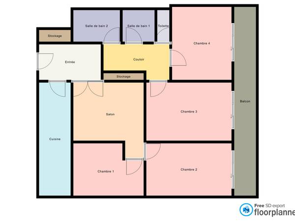 Colocation / Appartement 4 pièces de 97 m², Courbevoie, Rue de l'Abreuvoir / Photo 7