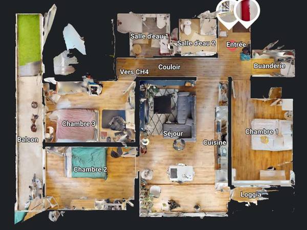 Coliving / Appartement 4 pièces de 95 m², Angers, Avenue Montaigne / Photo 4