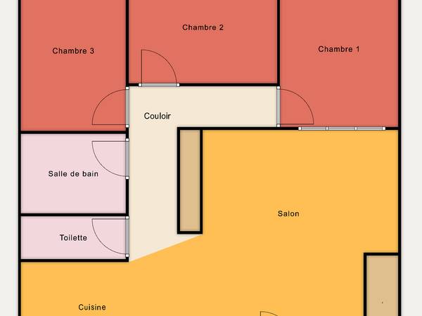 Colocation / Appartement 3 pièces de 60 m², Paris, Rue Charles Tellier / Photo 7