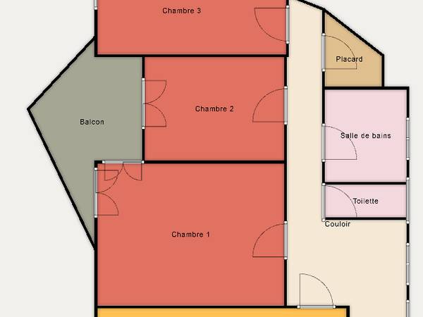 Colocation / Appartement 3 pièces de 72 m², Paris, Rue des Frères Morane / Photo 2