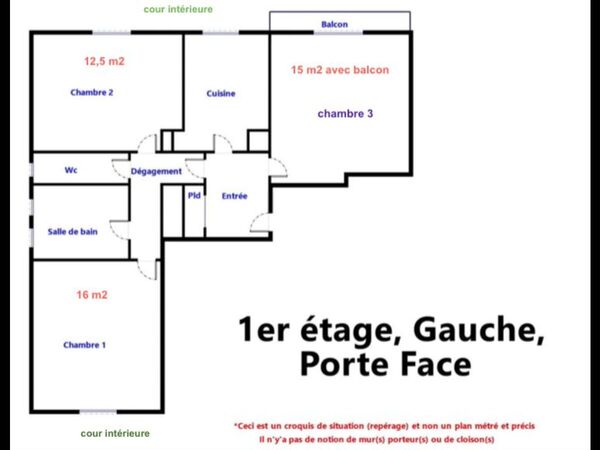 Colocation / Appartement 3 pièces de 67 m², Saint-Denis, Rue Haguette / Photo 8