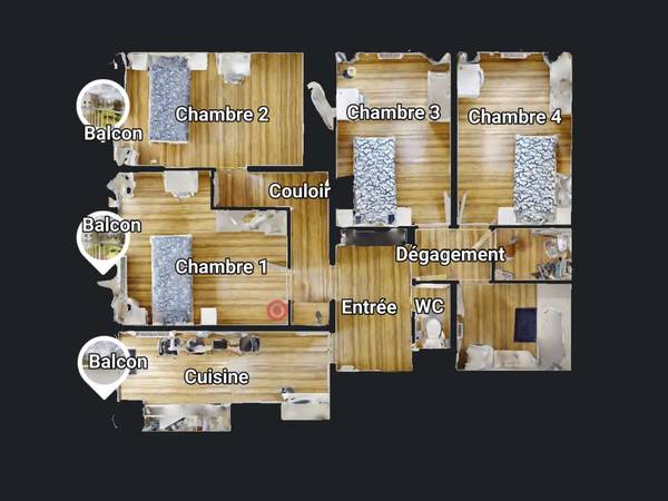 Colocation / Appartement 5 pièces de 80 m², Cergy, Rue des Châteaux Bruloir / Photo 7