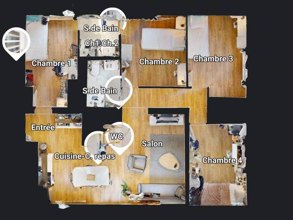 Colocation / Appartement 5 pièces de 76 m², Vaulx-en-Velin, Rue Anatole France / Photo 8