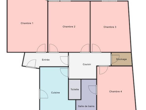 Colocation / Appartement 4 pièces de 83 m², Clichy, Boulevard Victor Hugo / Photo 4