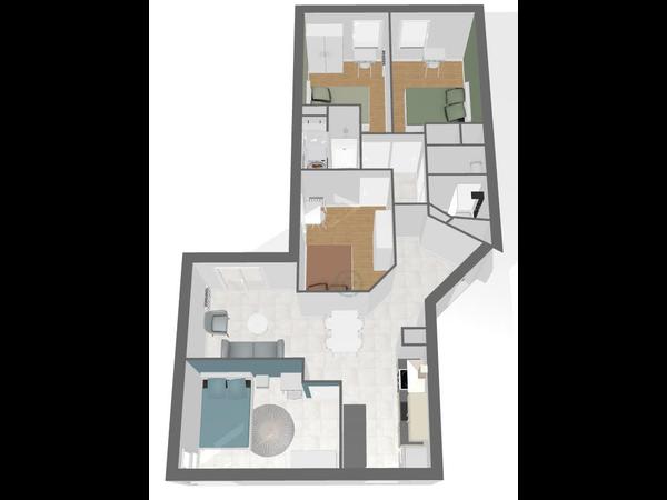 Colocation / Appartement 5 pièces de 75 m², Rennes, Rue Charles de Kergariou / Photo 15