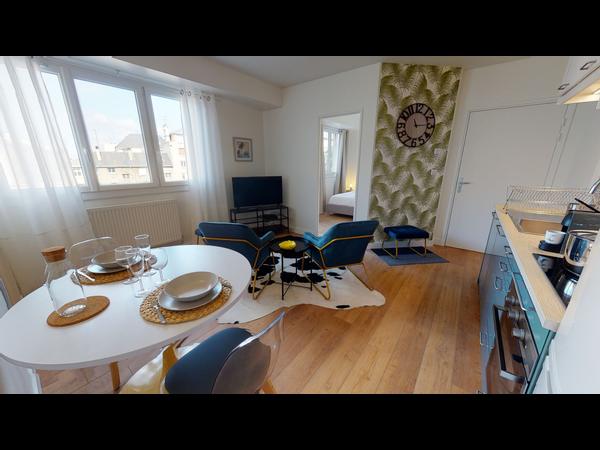 Colocation / Appartement 3 pièces de 46 m², Rouen, Rue Nicole Oresme / Photo 2