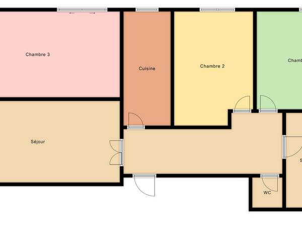 Colocation / Appartement 3 pièces de 63 m², Lille, Rue Virginie Ghesquiere / Photo 7