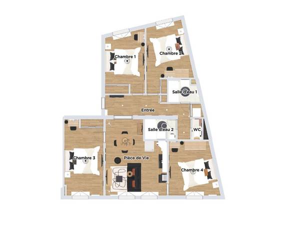 Colocation / Appartement 5 pièces de 90 m², Nancy, Rue de l'Abbé Grégoire / Photo 13