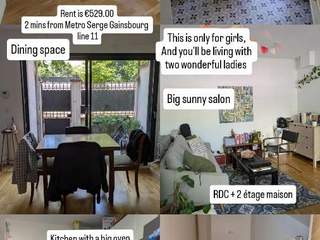 Flatsharing / Maison 4 pièces de 70 m², Les Lilas, Sentier de l'Aigle