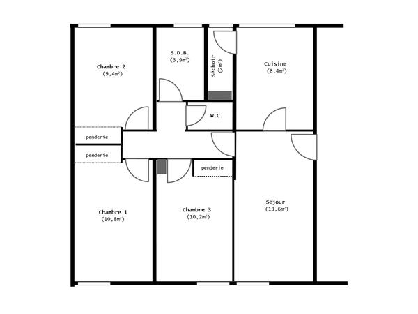 Colocation / Appartement 4 pièces de 62 m², Toulouse, Rue de Gap / Photo 2