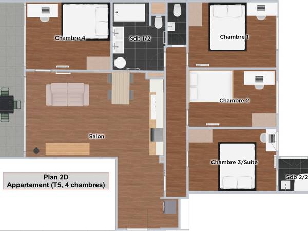Colocation / Appartement 5 pièces de 92 m², Pau, Avenue du Général de Gaulle / Photo 10