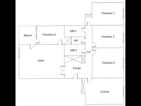 Colocation / Appartement 5 pièces de 87 m², Champs-sur-Marne, Allée du Bois Moussu / Photo 2