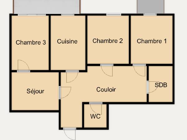 Colocation / Appartement 3 pièces de 63 m², Lille, Rue de la Grande Brasserie / Photo 6