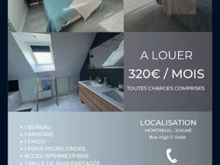 Homestay / 1-bedroom house · 12 m², Montreuil-Juigné, Avenue des Poiriers