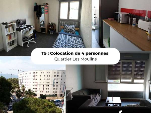 Colocation / Appartement 5 pièces de 93 m², Nice, Avenue de la Méditerranée / Photo 2