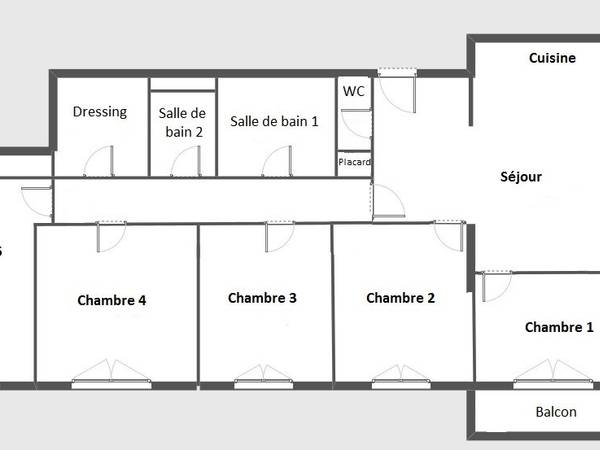 Colocation / Appartement 6 pièces de 106 m², Saint-Martin-d'Hères, Rue Jean Jacques Rousseau / Photo 8