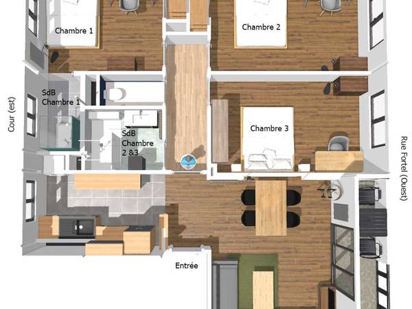 Colocation / Appartement 4 pièces de 84 m², Reims, Rue Fortel / Photo 19