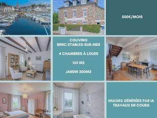 Coliving space / 9-bedroom house · 170 m², Binic-Étables-sur-Mer, Rue du Chemin de Fer