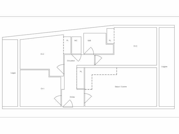 Colocation / Appartement 4 pièces de 70 m², Nice, Chemin du Mont-Gros / Photo 4