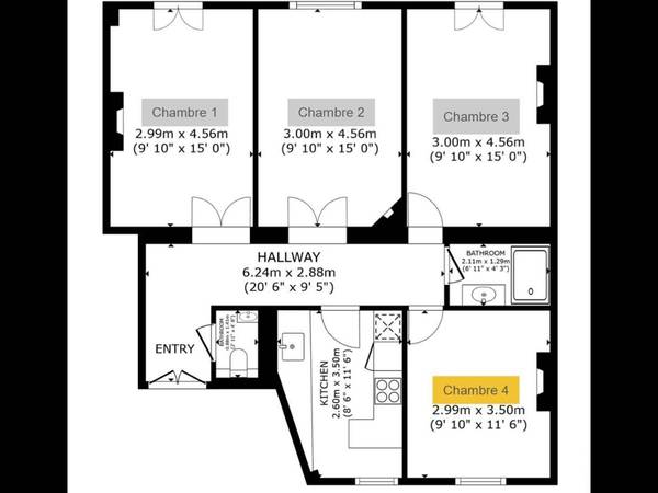 Colocation / Appartement 5 pièces de 73 m², Vincennes, Rue Fays / Photo 17