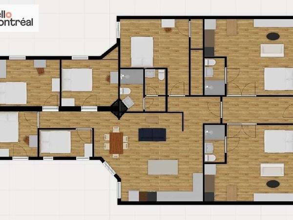 Coliving / Appartement 9 pièces de 100 m², Montréal, Avenue de Lorimier / Photo 6