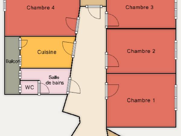 Colocation / Appartement 4 pièces de 89 m², Courbevoie, Rue Pierre Brossolette / Photo 13