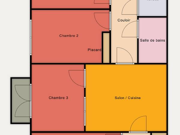 Colocation / Appartement 5 pièces de 79 m², Clichy, Rue Petit / Photo 4