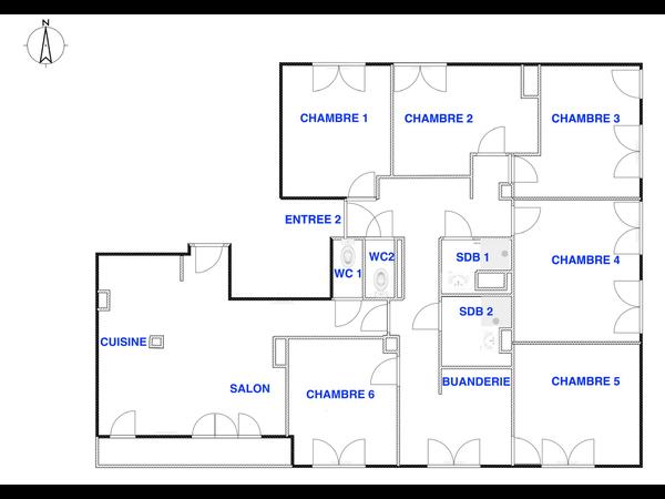 Colocation / Appartement 8 pièces de 120 m², Grenoble, Boulevard Joseph Vallier / Photo 18