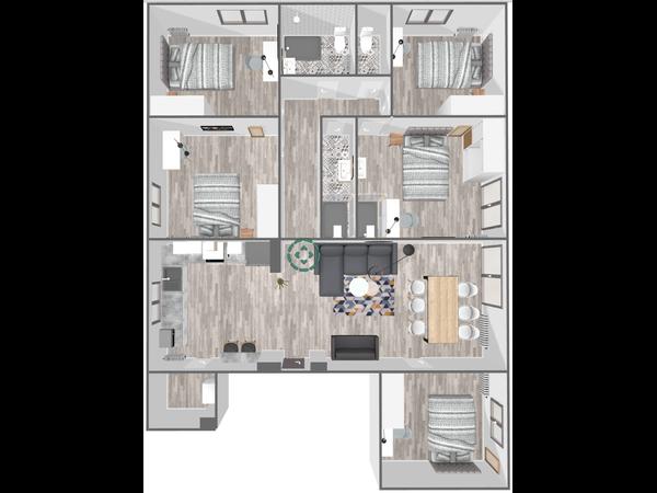 Colocation / Appartement 6 pièces de 105 m², Tours, Rue Toulouse Lautrec / Photo 12