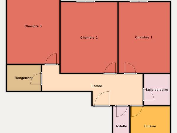 Colocation / Appartement 3 pièces de 58 m², Paris, Rue le Marois / Photo 5