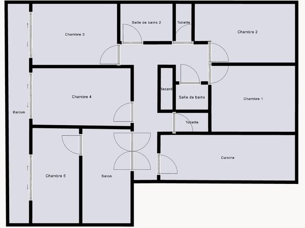 Colocation / Appartement 5 pièces de 101 m², Courbevoie, Rue de l'Abreuvoir / Photo 4