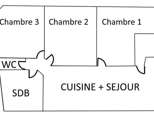 Colocation / Appartement 4 pièces de 76 m², Compiègne / Photo 8
