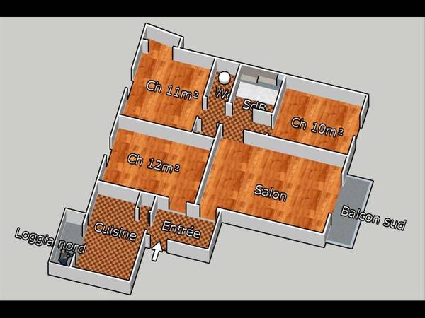 Colocation / Appartement 4 pièces de 71 m², Grenoble, Rue du Docteur Hermite / Photo 9