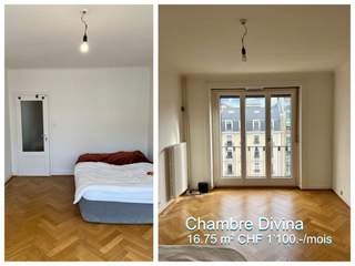 Room share / 5 rooms apartment · 95 m², Genève, Rue Dancet