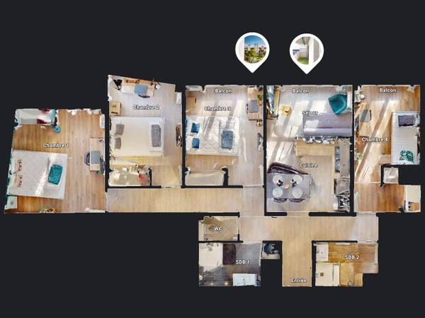 Colocation / Appartement 5 pièces de 81 m², Tours, Rue Lord Byron / Photo 16