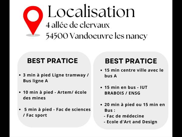 Colocation / Appartement 4 pièces de 80 m², Vandœuvre-lès-Nancy, Allee de Clervaux / Photo 2