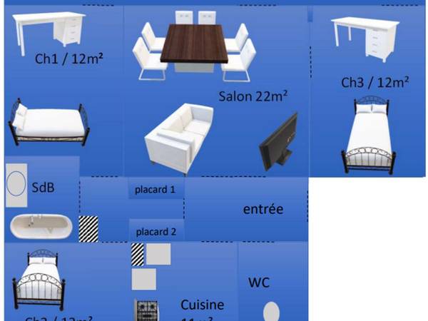 Colocation / Appartement 4 pièces de 88 m², Pessac, Résidence Camponac / Photo 16