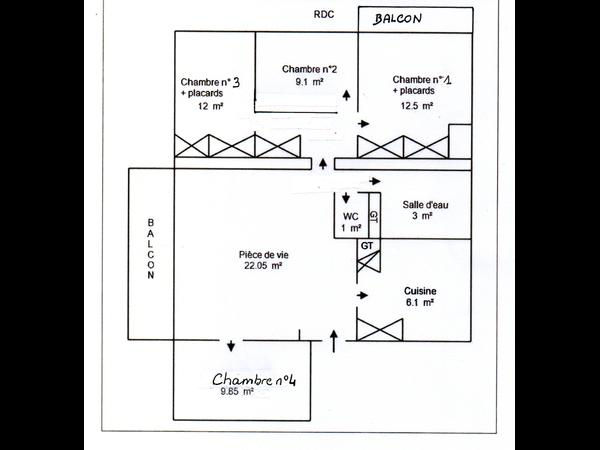 Colocation / Appartement 5 pièces de 64 m², Angers, Rue des Petites Maulevries / Photo 6