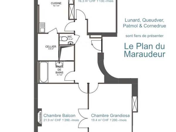 Colocation / Appartement 4 pièces de 85 m², Genève, Boulevard Helvétique / Photo 6