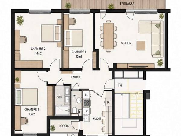 Colocation / Appartement 4 pièces de 85 m², Strasbourg, Rue du Ziegelfeld / Photo 15