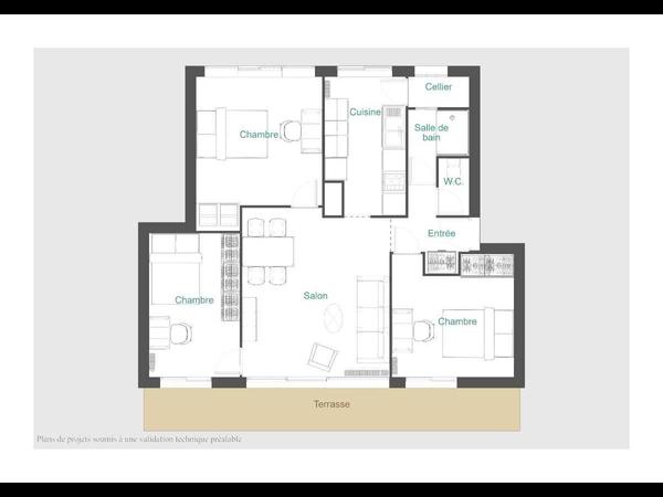 Colocation / Appartement 4 pièces de 68 m², Palaiseau, Parc d'Ardenay / Photo 14