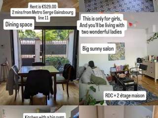 Flatsharing / Maison 4 pièces de 75 m², Les Lilas, Sentier de l'Aigle