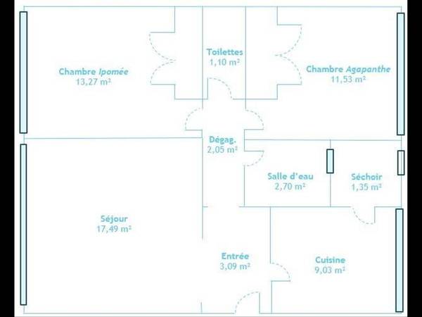 Colocation / Appartement 3 pièces de 60 m², Saint-Herblain, Rue du Nil / Photo 9