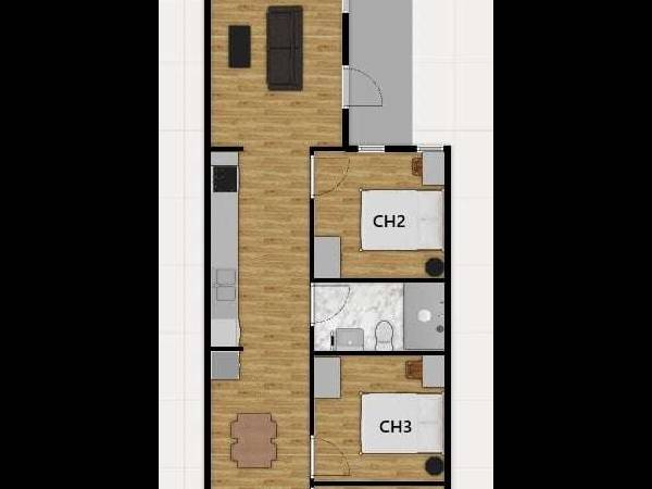 Coliving / Appartement 6 pièces de 60 m², Montréal, Avenue de Lorimier / Photo 8