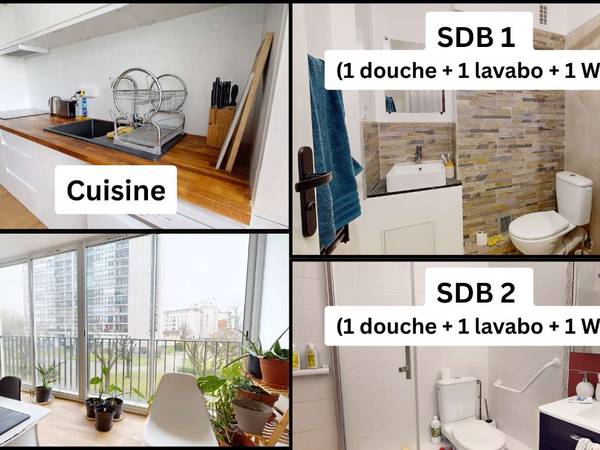 Coliving / Appartement 5 pièces de 95 m², Angers, Avenue Montaigne / Photo 3
