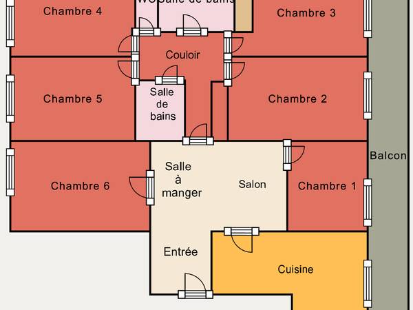 Colocation / Appartement 6 pièces de 128 m², Paris, Rue de Vaugirard / Photo 5